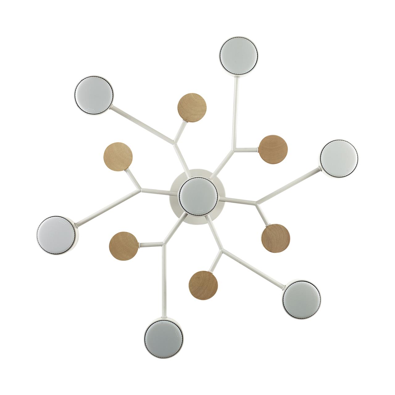 8195/7C COMFI LN25 262 белый, металл/дерево/пластик Потолочный светильник LED GX53 7*9W 220V RONDO — изображение 6