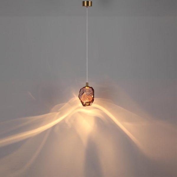 7113/4LB L-VISION ODL25 Подвесной светильник винное  сиреневый/стекло/металл IP20 LED 4W 300Лм 3000K 200° 220V GEMME — изображение 6