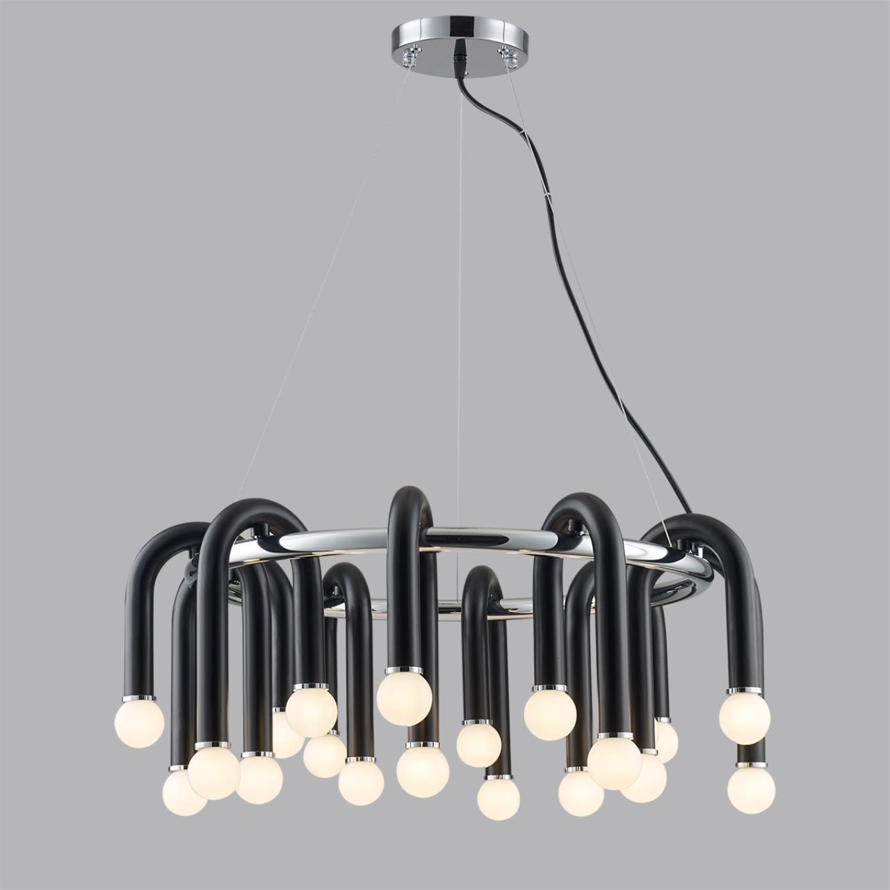 5699/20 MODERNI LN23 119 чёрный, хром Люстра E14 20*60W 220V CASPIAN — изображение 4