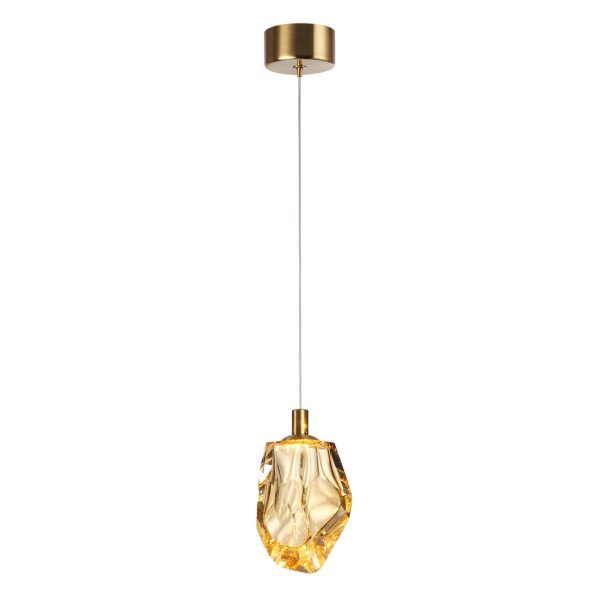 7111/4LC L-VISION ODL25 Подвесной светильник  золотистый/янтарное стекло/металл IP20 LED 4W 300Лм 3000K 200° 220V GEMME — изображение 4