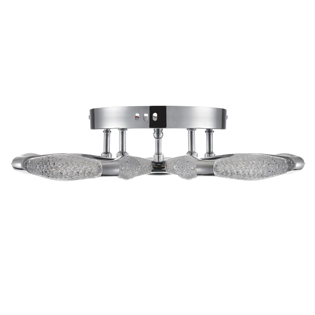 8239/5CL LEDIO LN25 000 хром, металл/пластик Люстра потолочная с ПДУ LED 65W 3000-6000K 220V RUANA — изображение 6