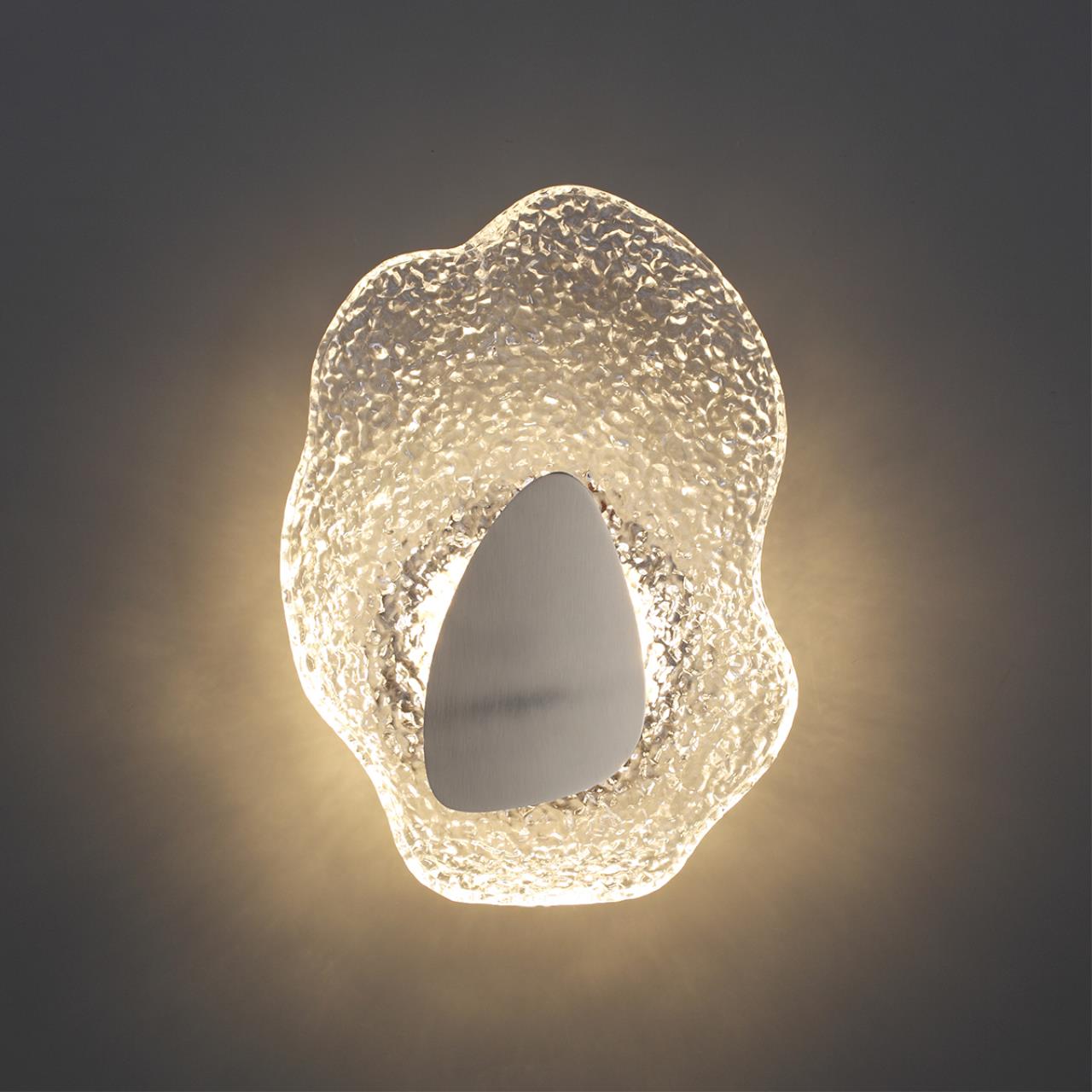 5460/12WL L-VISION ODL_EX26 никель/прозрачный/никель/металл/стекло Настенный светильник LED x 12W 3000K CORALLA — изображение 6