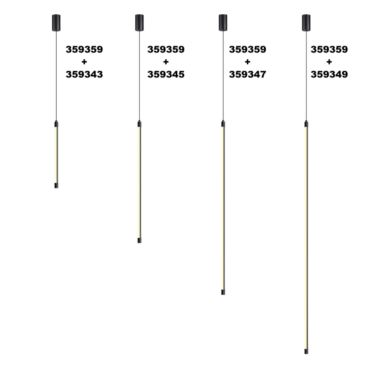 359359 KONST NT24 052 черный Корпус накладной с драйвером для подвесного вертикального монтажа светильников 359343-359358 IP20 8-24W 170-265V VITZ — изображение 3