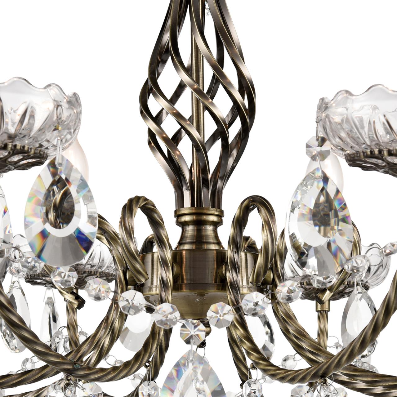 8190/8 CLASSI LN25 24 античная бронза, металл/хрусталь Люстра E14 8*40W 220V LINN — изображение 4