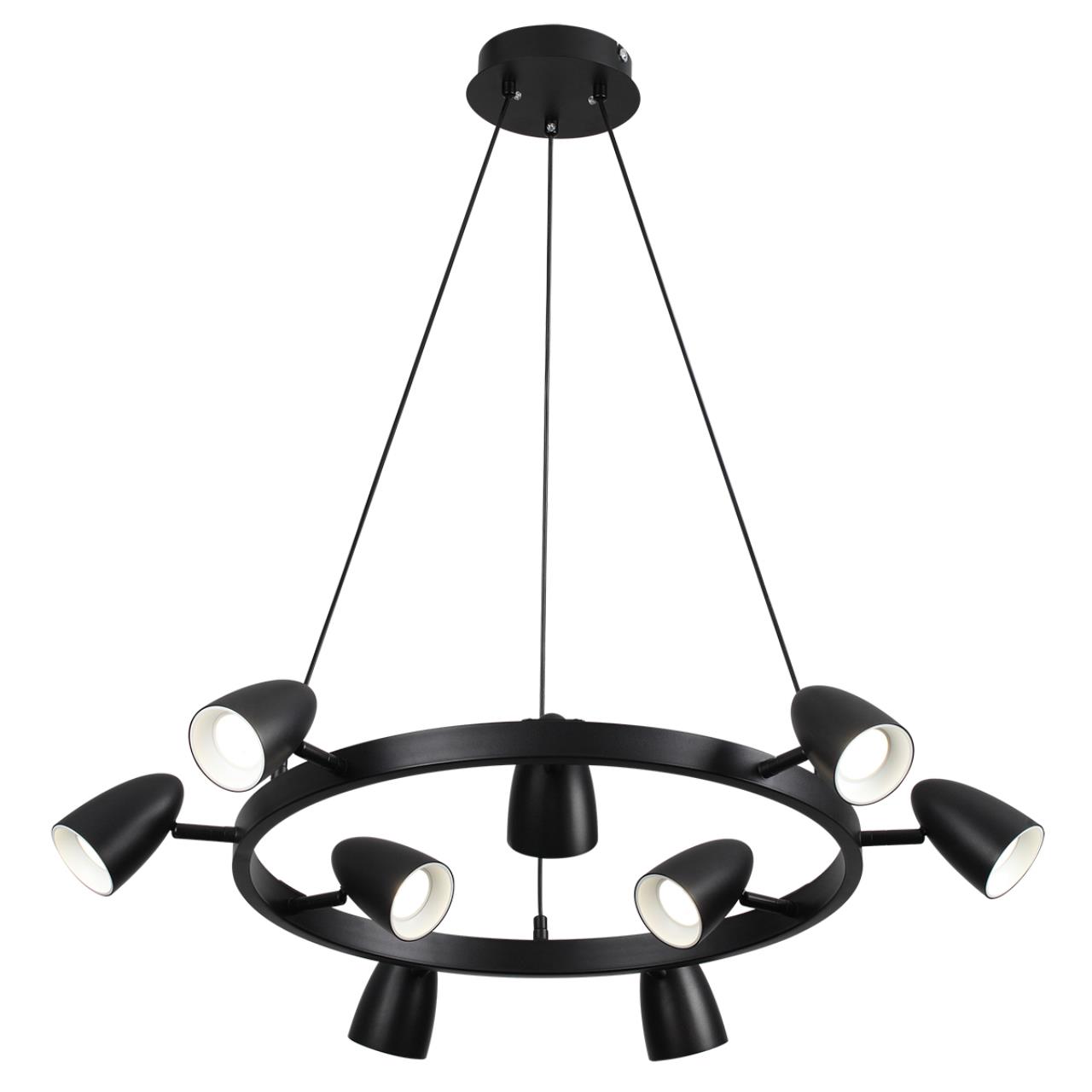 8237/9 COMFI LN25 210 черный, металл Светильник подвесной GU10 LED 9*7W 220V ILMINA — изображение 3