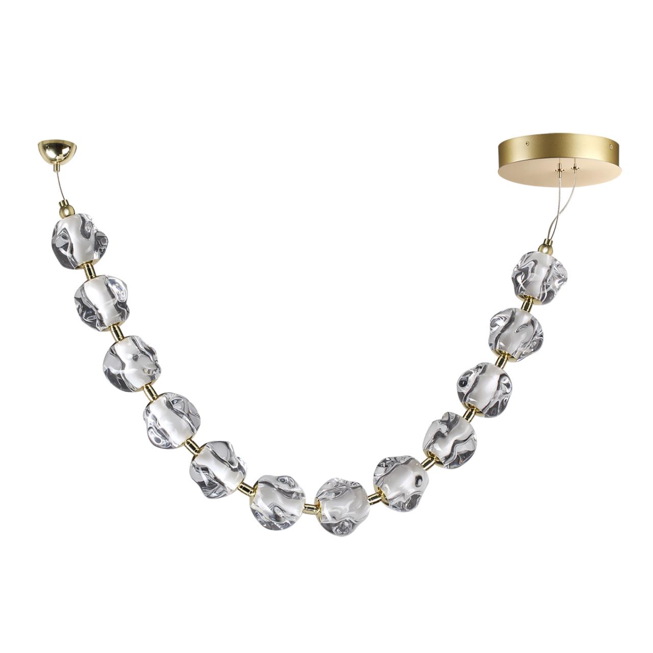 5085/48L L-VISION ODL25 557 золото/прозрачный/металл/акрил Подвес- бусы LED 48W 4000K 2400Лм JEMSTONE — изображение 3