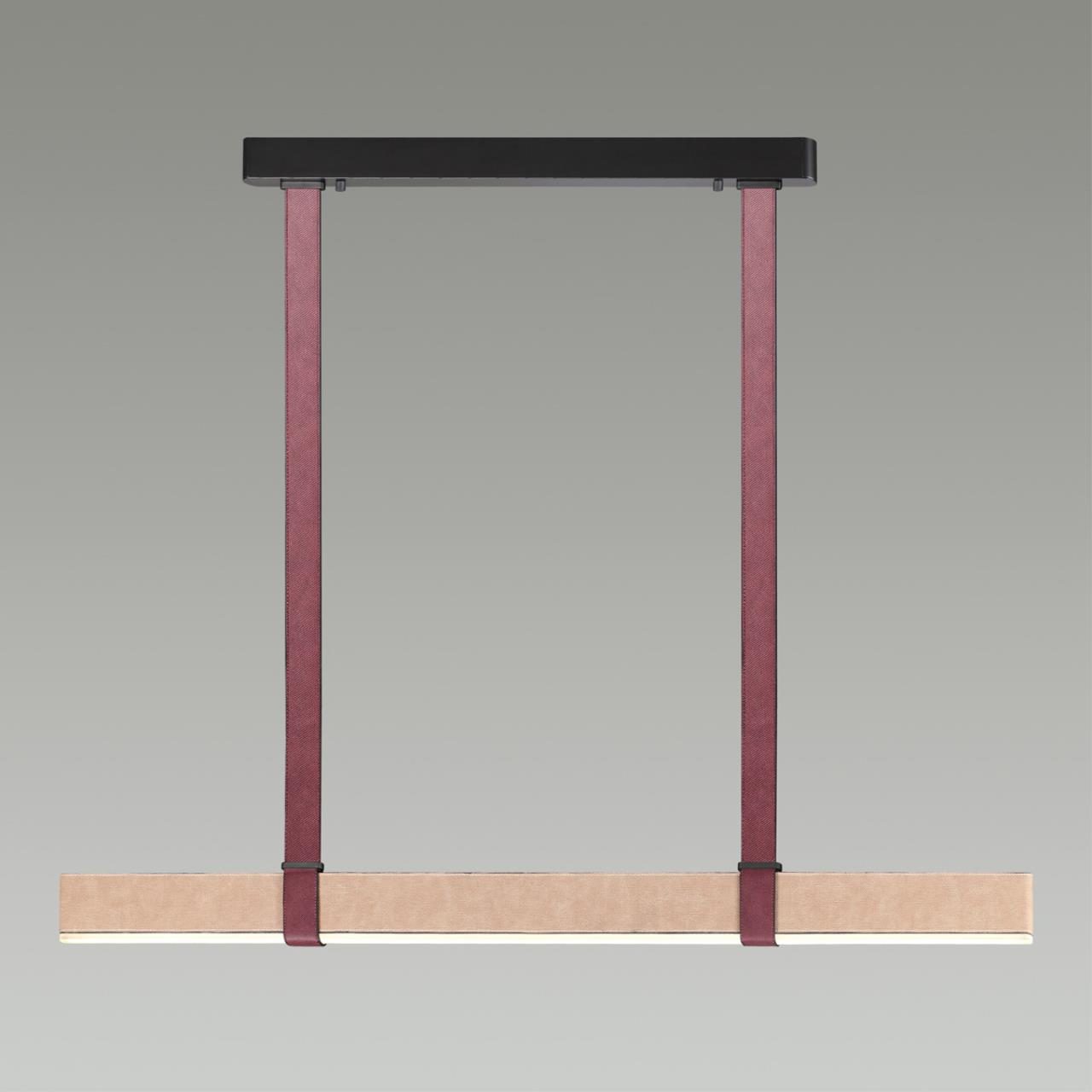 6630/36L HIGHTECH ODL24 275 металл/эко-кожа/ткань/акрил черный/бордовый/бежевый Подвесной светильник IP20 LED 36W 3000K 220V VINCENT — изображение 5