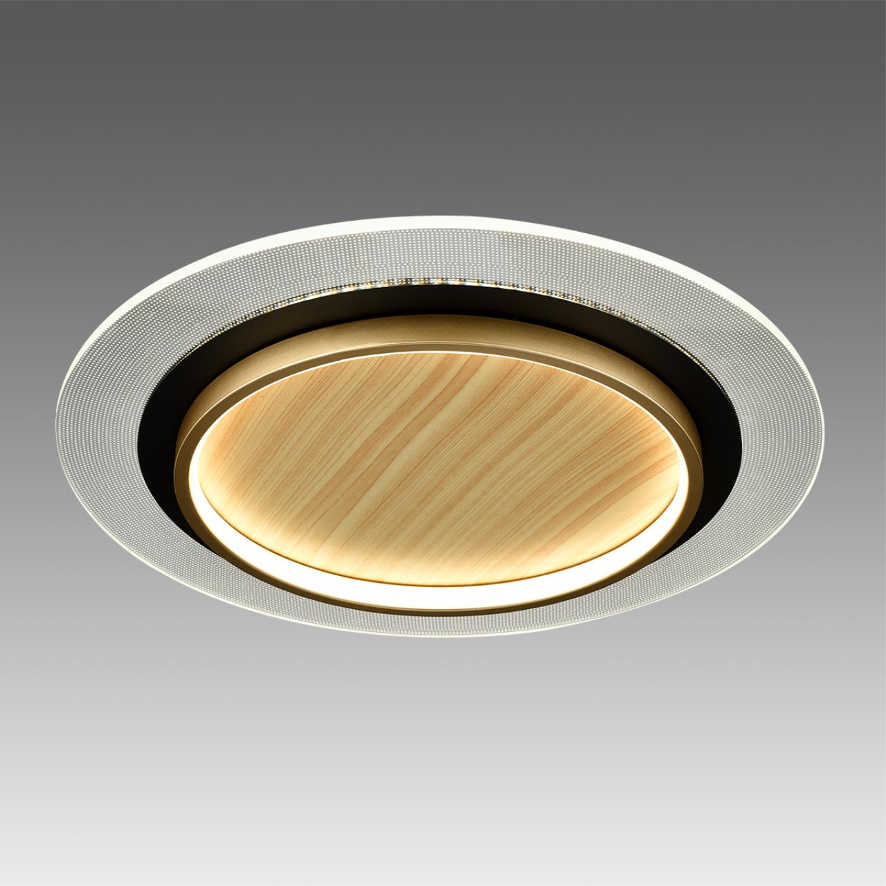 7731/80L MITRA LED SN 078 Светильник металл/акрил/белый/под дерево/прозрачный/черный LED 80Вт 3000-6000К D480 IP20 пульт ДУ SUNNY — изображение 6