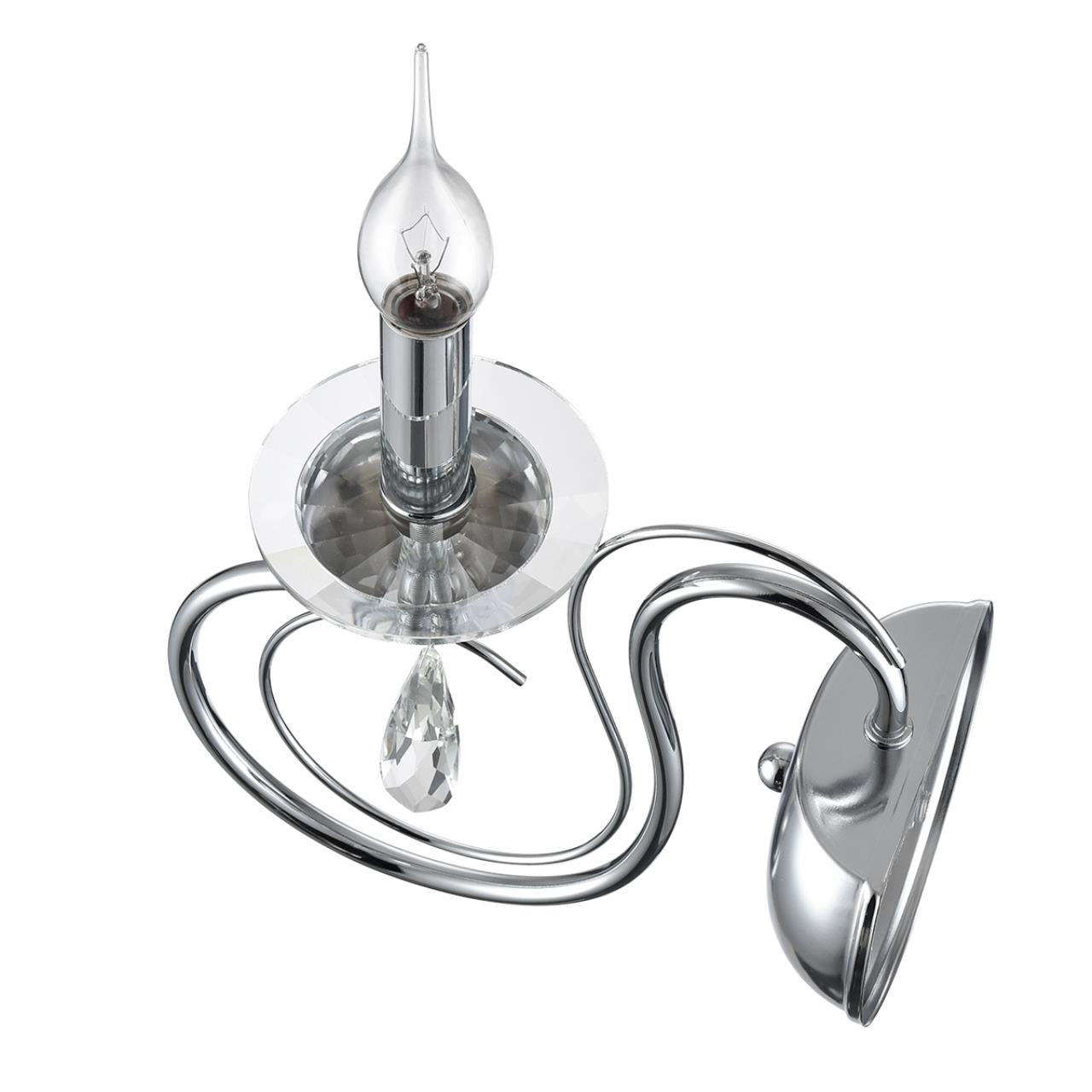 8032/1W CLASSI LN26 металл/хрусталь, хром/прозрачный Бра E14 1*40W 220V LAOKA — изображение 4