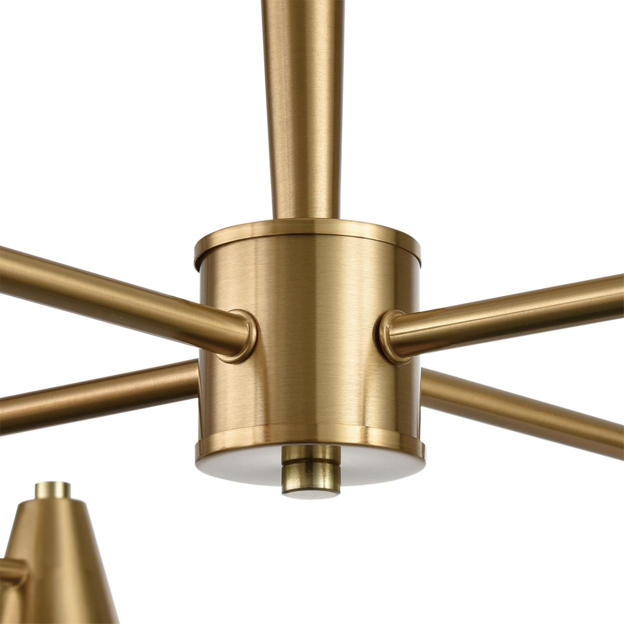 8113/6 MODERNI LN25 184 латунь/белый, металл/стекло Люстра потолочная E27 6*60W 220V CORNE — изображение 4