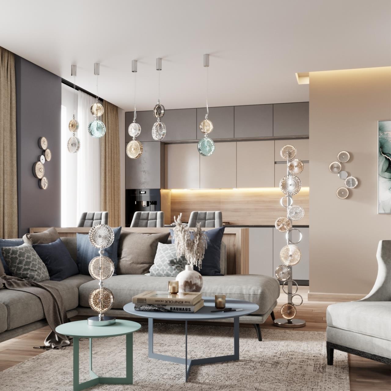 5416/13LA L-VISION ODL_EX23 154 хром/серый/св.серый металл/стекло Подвес LED 13W 4000K CARAMELLA — изображение 7