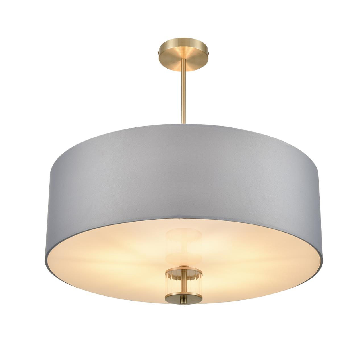 8108/7C MODERNI LN25 131 латунь титаниум/серый, металл/текстиль/стекло Люстра потолочная E14 7*40W 220V DAMONA — изображение 5