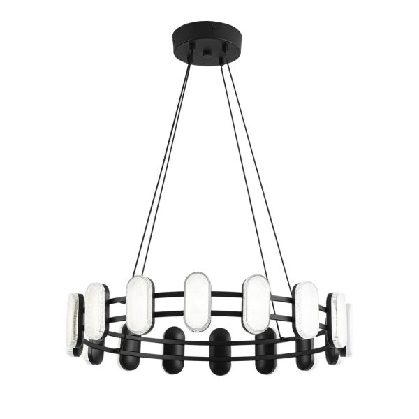 8342/35L LEDIO LN черный/белый металл/акрил Люстра подвесная LED 35W 4000K 220V OVELA — изображение 3