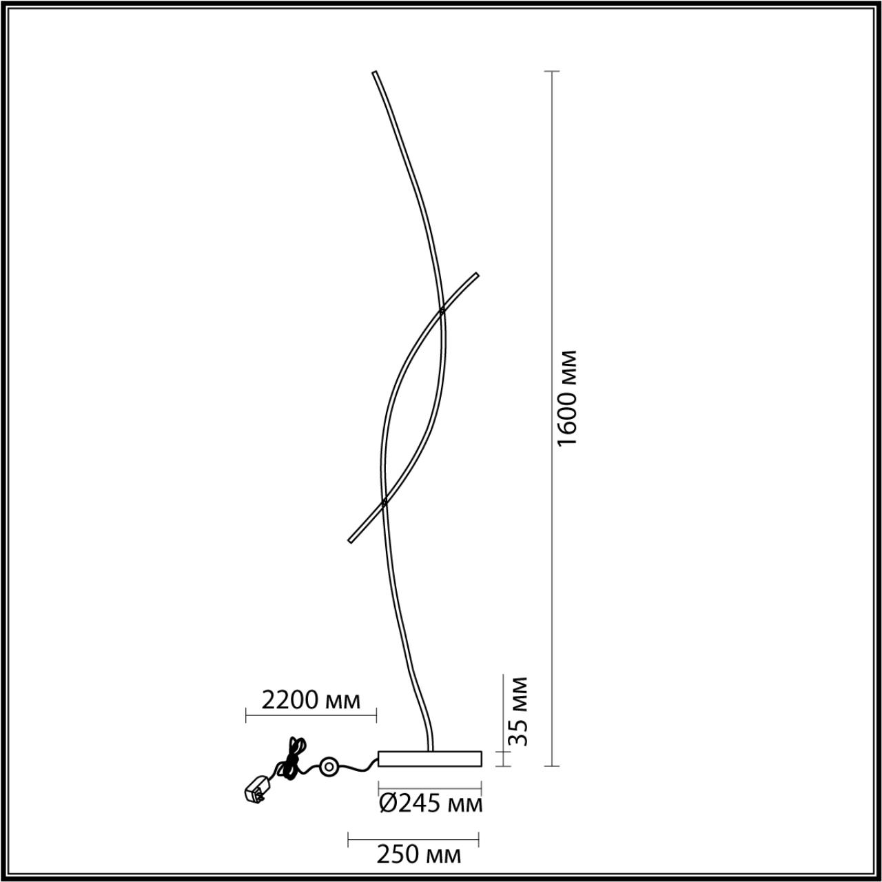 5693/24FL LEDIO LN23 372 чёрный Торшер LED 24W 3000-6000K 4600Лм 220V NYX — изображение 4