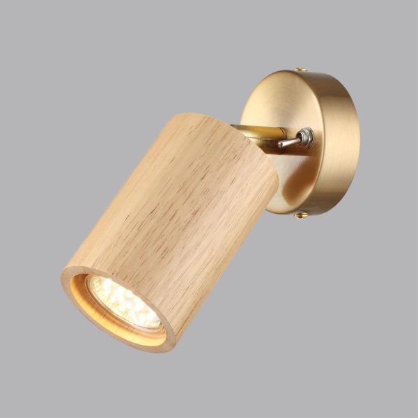 7061/1W MINIMA ODL25 237 Настенный светильник светлое дерево/металл с выкл. IP20 GU10 LED 7W 220V CAUCHO — изображение 6