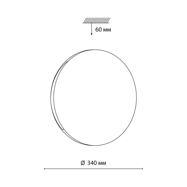 7600/CL TAN SN Светильник пластик/белый/хром LED 30Вт без ДУ 4000К D340 IP43 RINGO — изображение 4