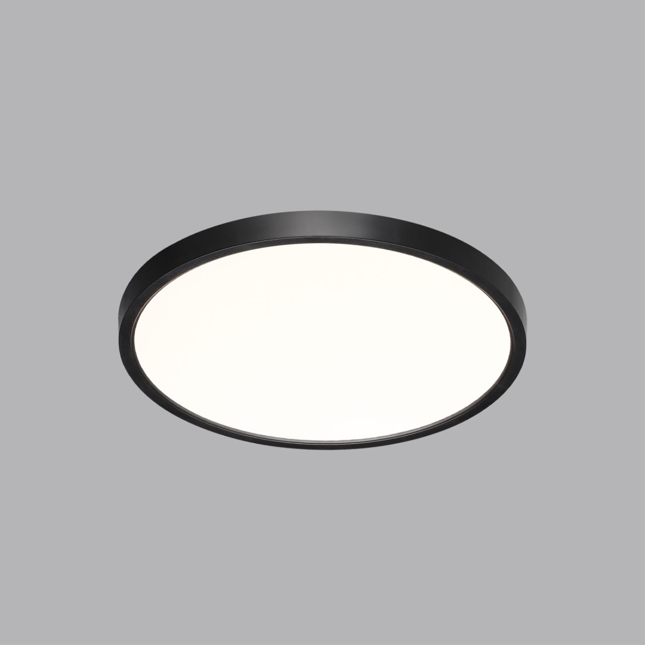 7660/24L MITRA LED SN 087 Светильник пластик/белый/черный LED 24Вт 3000/4000K D300 IP40 ALFA BLACK — изображение 7