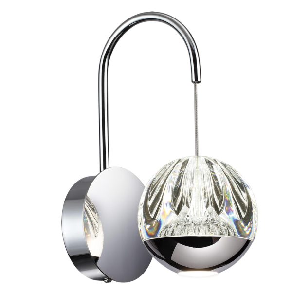 5100/5WL L-VISION ODL25 хром/прозрачный/акрил Бра LED 5W 4000K 300Лм SONO — изображение 3