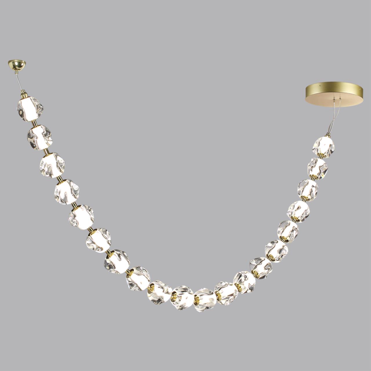5085/80L L-VISION ODL25 557 золото/прозрачный/металл/акрил Подвес- бусы LED 80W 4000K 4000Лм JEMSTONE — изображение 8