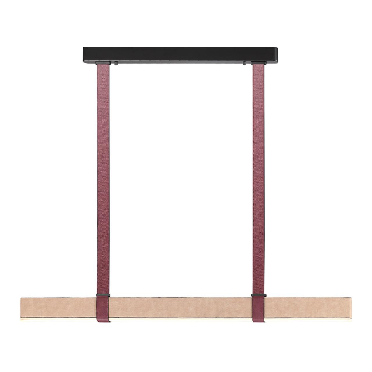 6630/36L HIGHTECH ODL24 275 металл/эко-кожа/ткань/акрил черный/бордовый/бежевый Подвесной светильник IP20 LED 36W 3000K 220V VINCENT — изображение 3