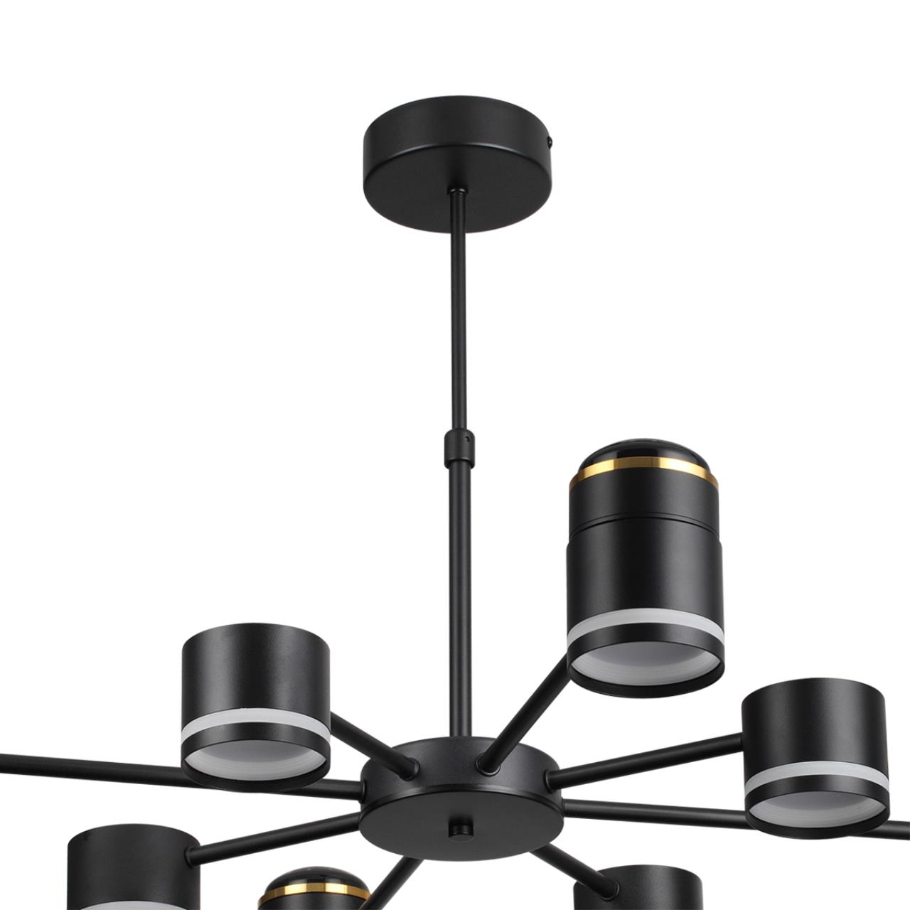 8234/8C COMFI LN25 000 черный, металл/акрил Люстра потолочная LED GX53 8*10W + LED-проектор 4*5W 2700К 220V VIRSAVA — изображение 5