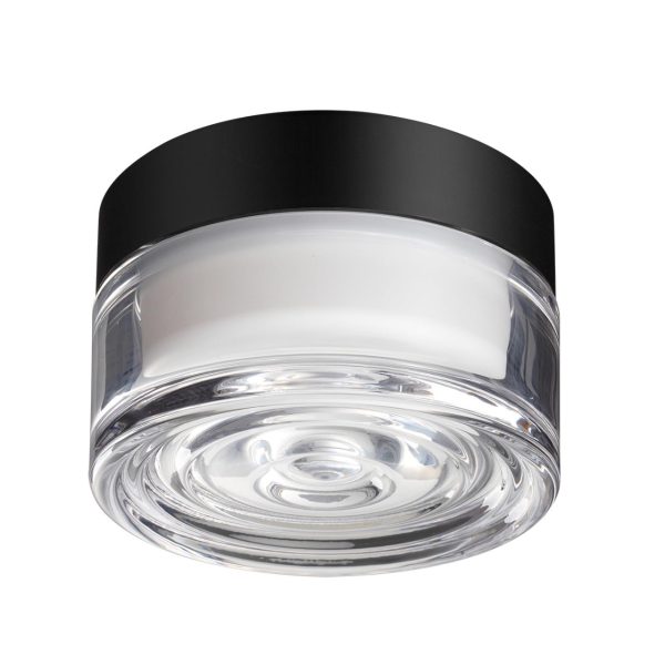 7156/6CL HIGHTECH ODL26 Настенно-потолочный светильник  черный/прозрачный/стекло/поликарбонат IP65 LED 6W 410Лм 2200/2700/3000K 120° 220-240V RONDA