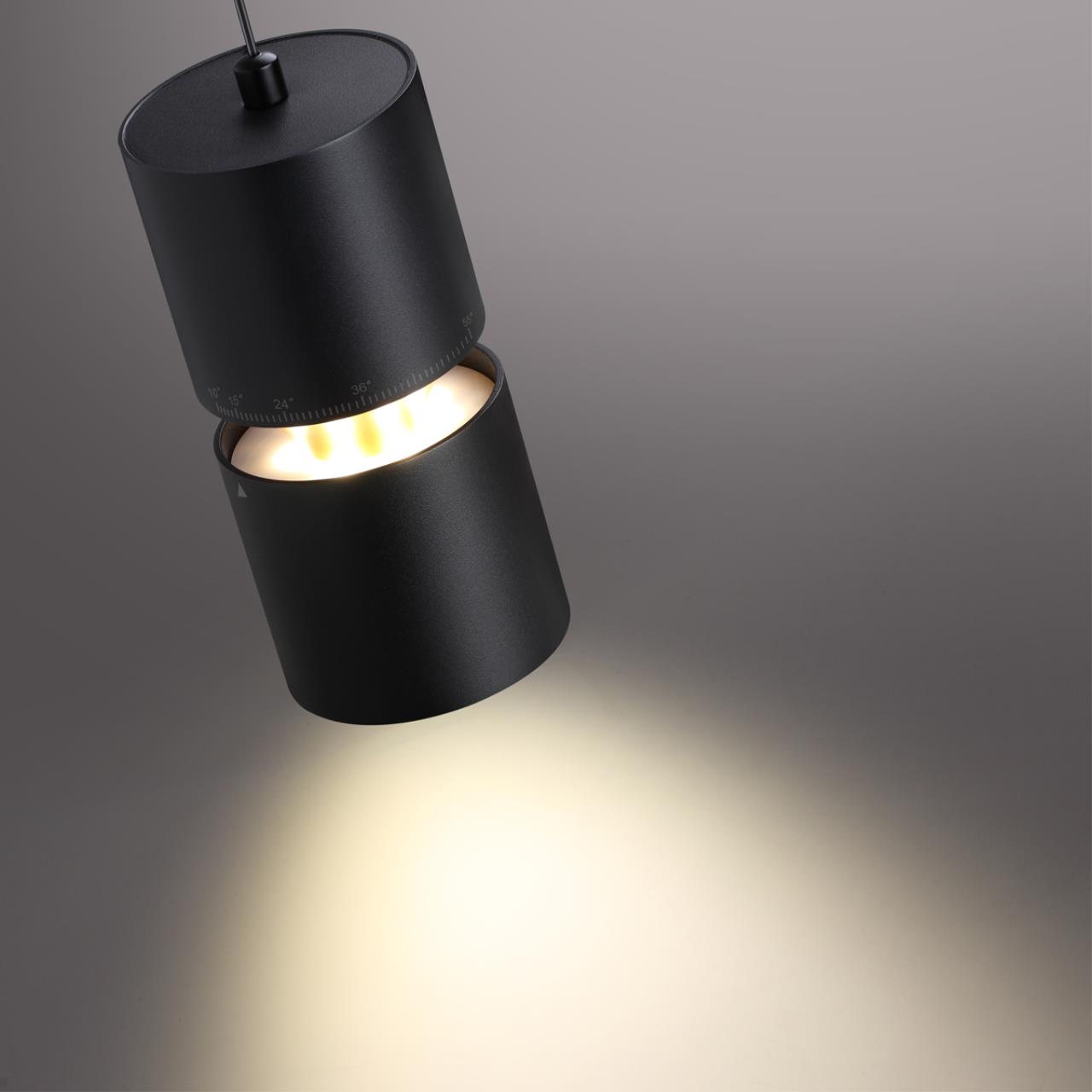 359340 OVER NT24 318 черный Светильник подвесной с механизмом регулировки высоты, провод 2м IP20 LED 10W/3W 3000K 1090Лм 170-265V ARISTO — изображение 4