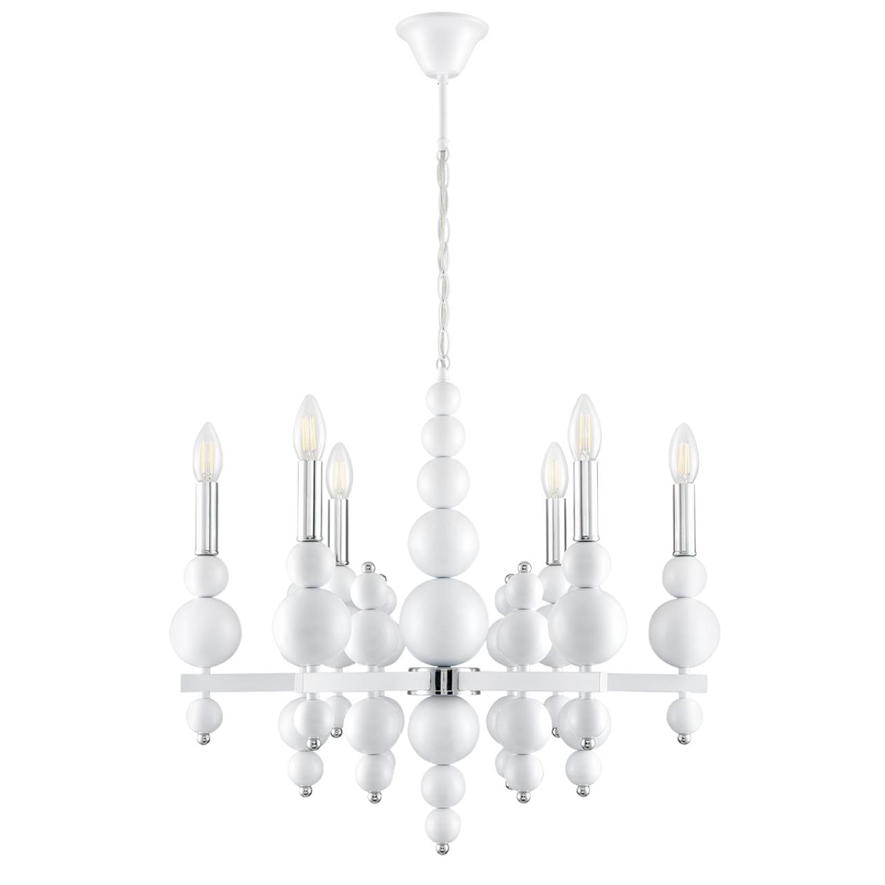 8260/6 MODERNI LN26 белый/хром, металл Люстра E14 6*40W 220V NANA