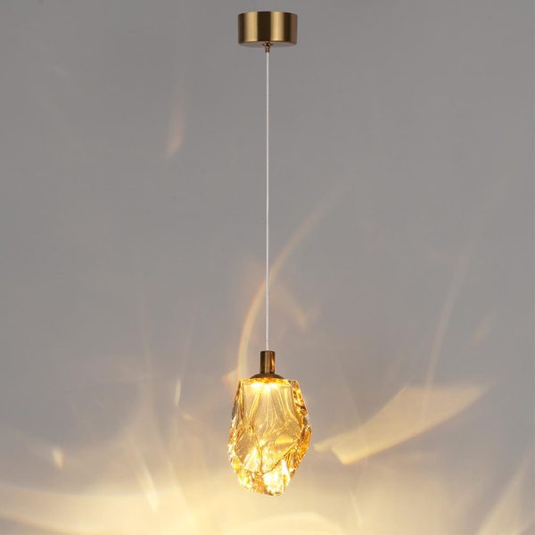 7111/4LC L-VISION ODL25 Подвесной светильник  золотистый/янтарное стекло/металл IP20 LED 4W 300Лм 3000K 200° 220V GEMME — изображение 6