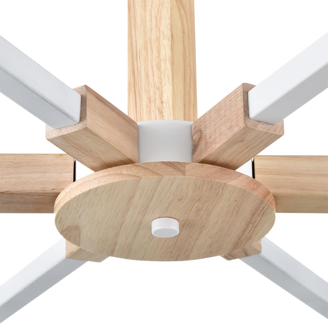 8095/6C MODERNI LN25 268 белый/белый металл, дерево/металл Люстра потолочная Е27 6*60W 220V COLANGE — изображение 4