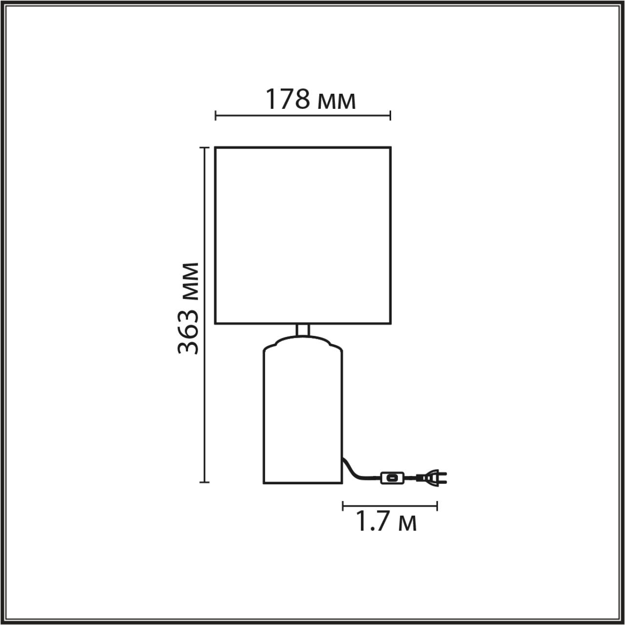 8141/1T MODERNI LN25 000 бежевый/коричневый, керамика/текстиль Настольная лампа Е27 1*60W 220V TERAZIO — изображение 3