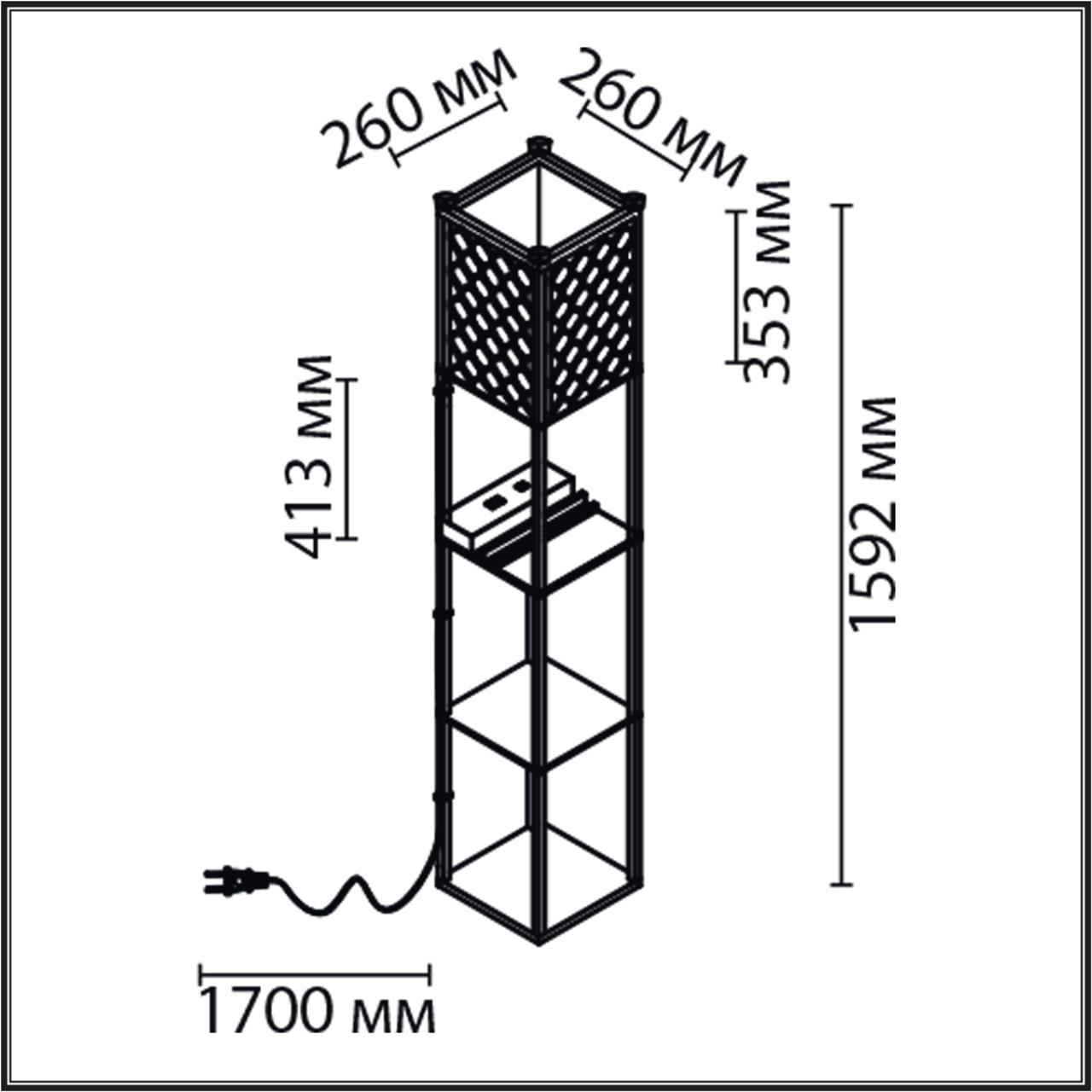 8093/1F COMFI LN25 361 черный/белый, дерево/текстиль Торшер Е27 1*60W 220V PRACTIC — изображение 6