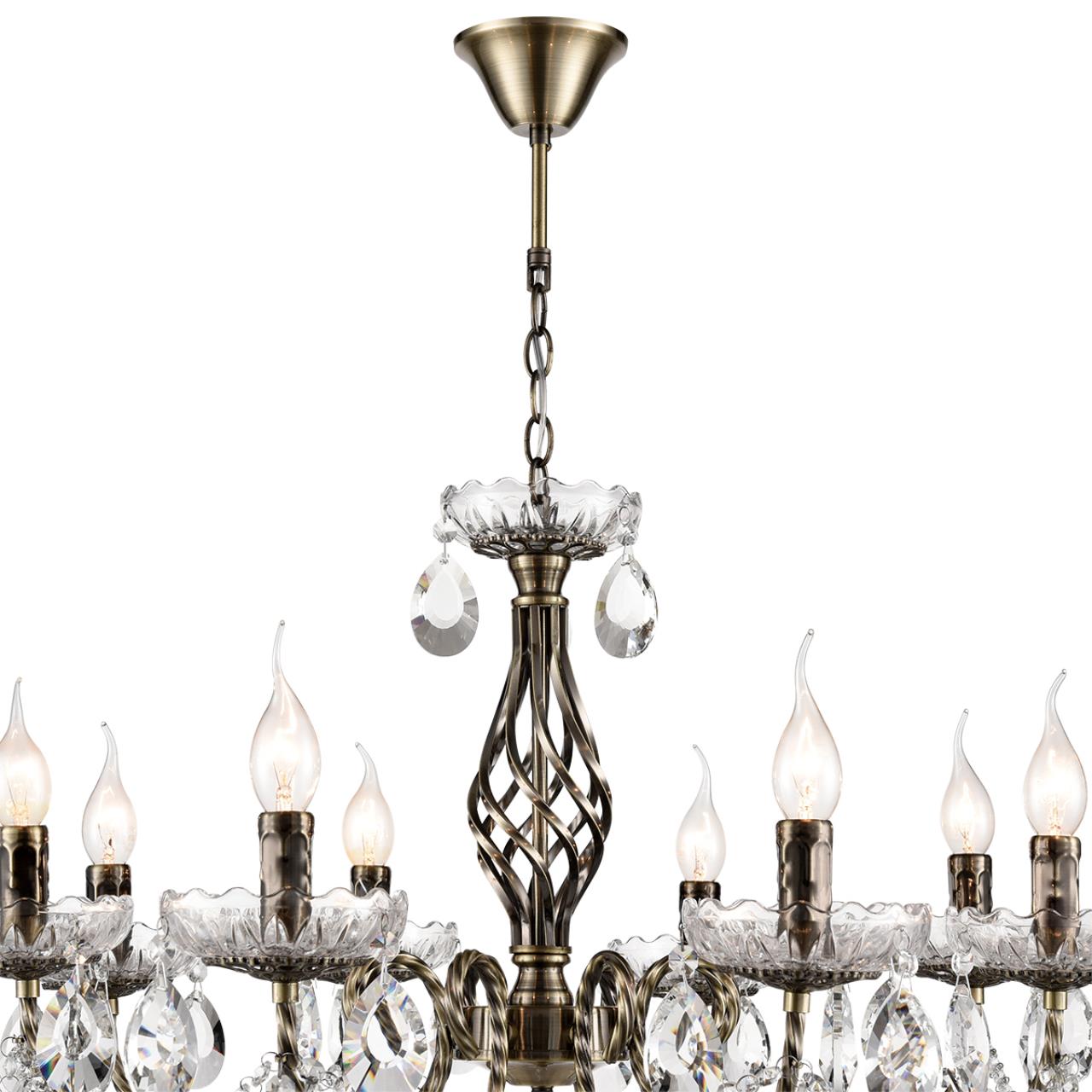 8190/8 CLASSI LN25 24 античная бронза, металл/хрусталь Люстра E14 8*40W 220V LINN — изображение 5