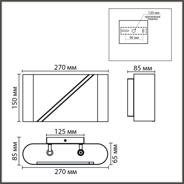 8393/2W MODERNI LN золото, металл Бра G9 2*20W 220V ELMA — изображение 4