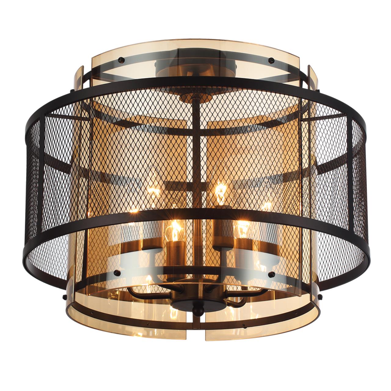 8007/6C MODERNI LN25 251 черный/черный, золотой металл/металл, стекло Люстра потолочная Е14 6*40W 220V ZARINA — изображение 5