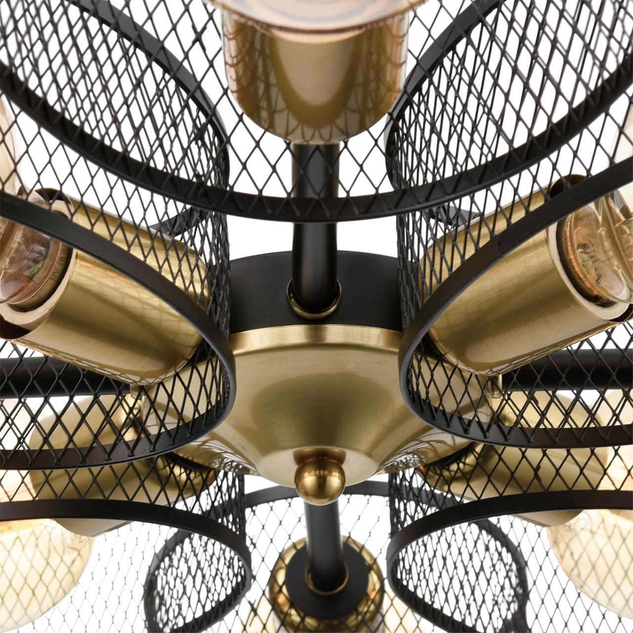 8193/8C COUNTY LN25 256 черный/медный, металл Люстра потолочная E27 8*60W 220V VIVANA — изображение 4