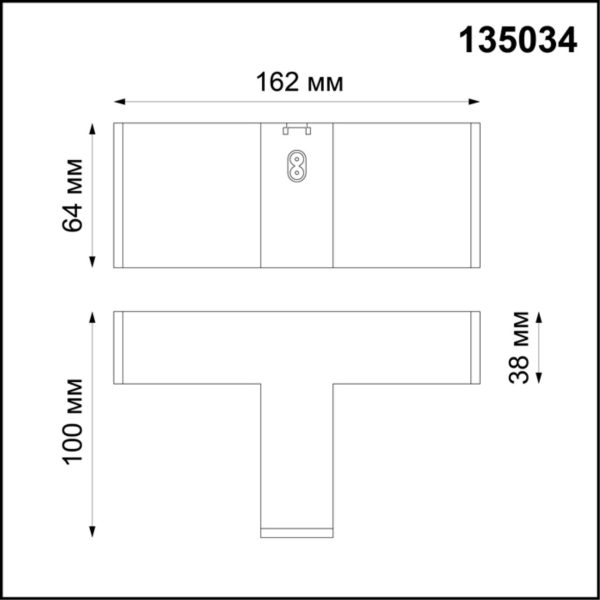 135034 OVER NT19 143 черный Соединитель - Т IP20 24V RATIO — изображение 3