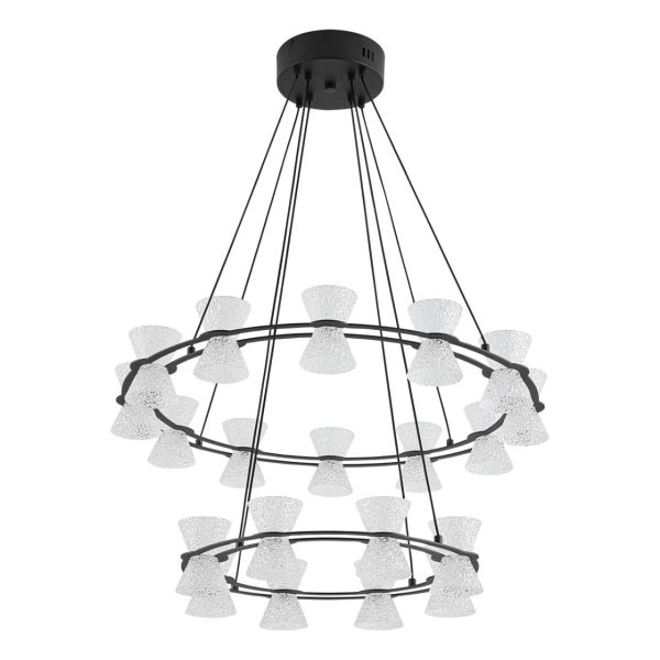 8341/70L LEDIO LN черный/прозрачный металл/акрил Люстра подвесная LED 70W 3000K 220V VINORA