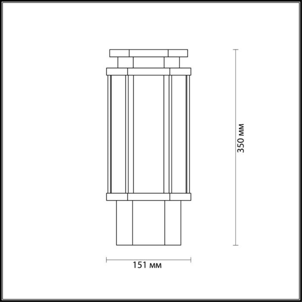 4048/1B NATURE ODL18 743 темно-серый/белый Уличный светильник на столб IP44 E27 100W 220V GINO — изображение 3