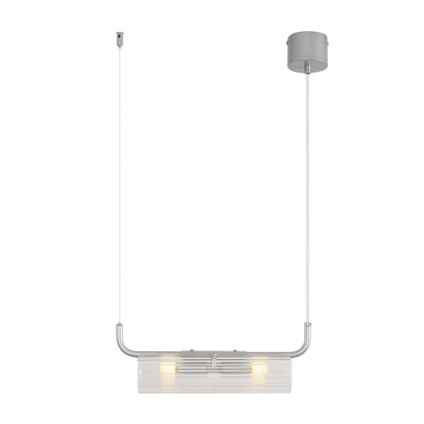 8258/2 SUSPENTIONI LN26 серебро/прозрачный, металл/стекло Подвес G9 2*20W 220V TORONTO — изображение 3