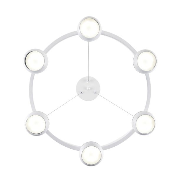 8254/6 COMFI LN25 204 белый, металл Светильник подвесной LED GX53 6*7W 220V LUAZANA — изображение 5