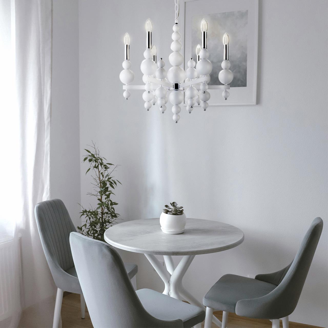 8260/6 MODERNI LN26 белый/хром, металл Люстра E14 6*40W 220V NANA — изображение 8