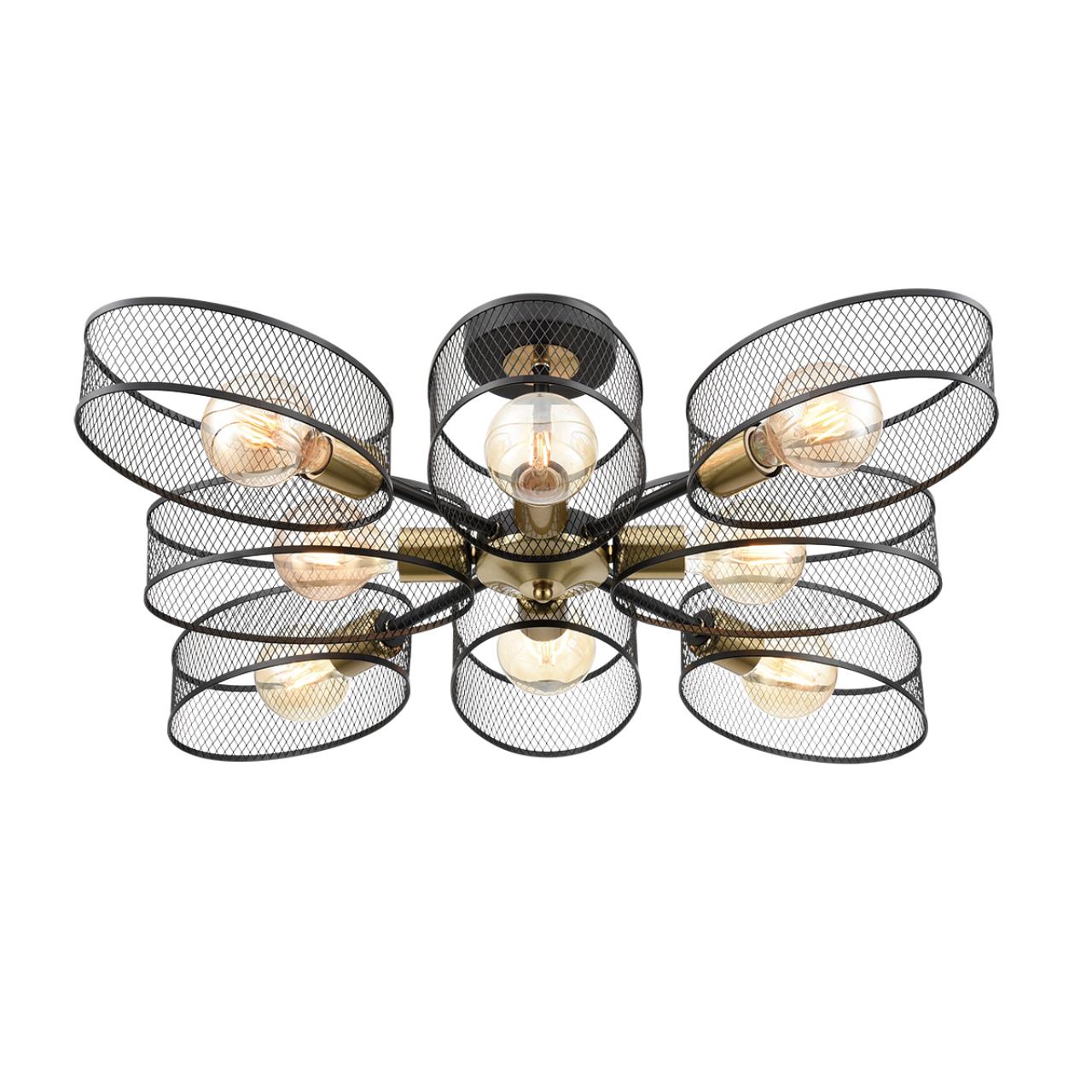 8193/8C COUNTY LN25 256 черный/медный, металл Люстра потолочная E27 8*60W 220V VIVANA — изображение 3