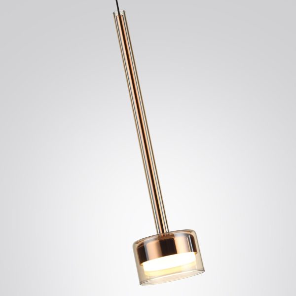 7152/10L HIGHTECH ODL26 Подвесной светильник  золотой/янтарное стекло/металл IP20 LED 10W 800Лм 3000K 180° 220V LASLO — изображение 3