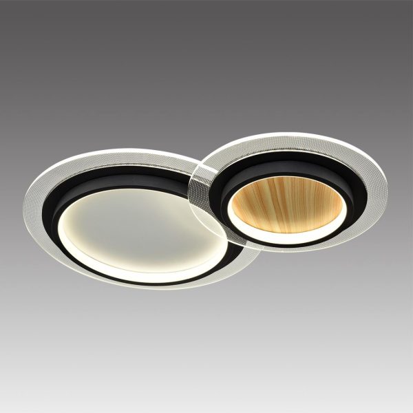 7733/80L MITRA LED SN 078 Светильник металл/акрил/белый/под дерево/прозрачный/черный LED 80Вт 3000-6000К 600x380 IP20 пульт ДУ SUNNY — изображение 6