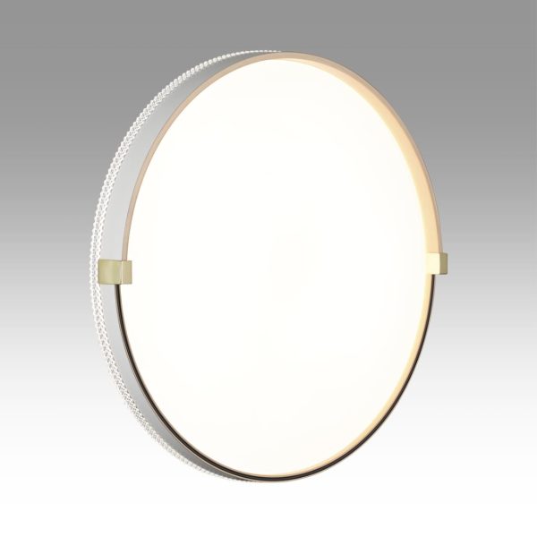7646/DLN PALE SN 189 Светильник пластик/белый/золотой LED 48Вт 3000/4000/6000К D390 IP43 CCT OLIDI WHITE — изображение 6