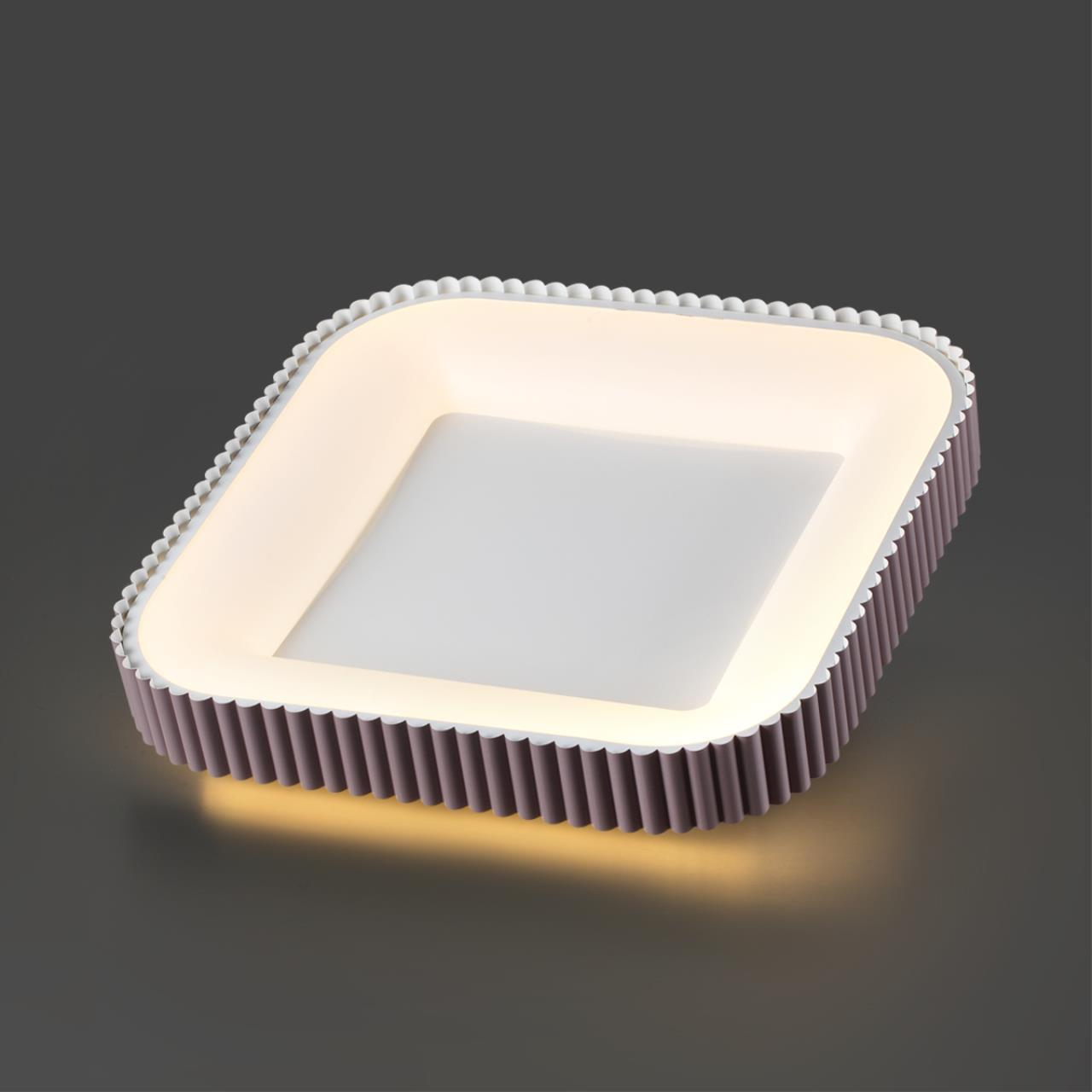 7770/56L AVRA LED SN 039 Светильник металл/белый/мокко LED 56Вт+14Вт 3000-6000K 500х500 IP43 пульт ДУ+подсветка SHARMEL — изображение 4