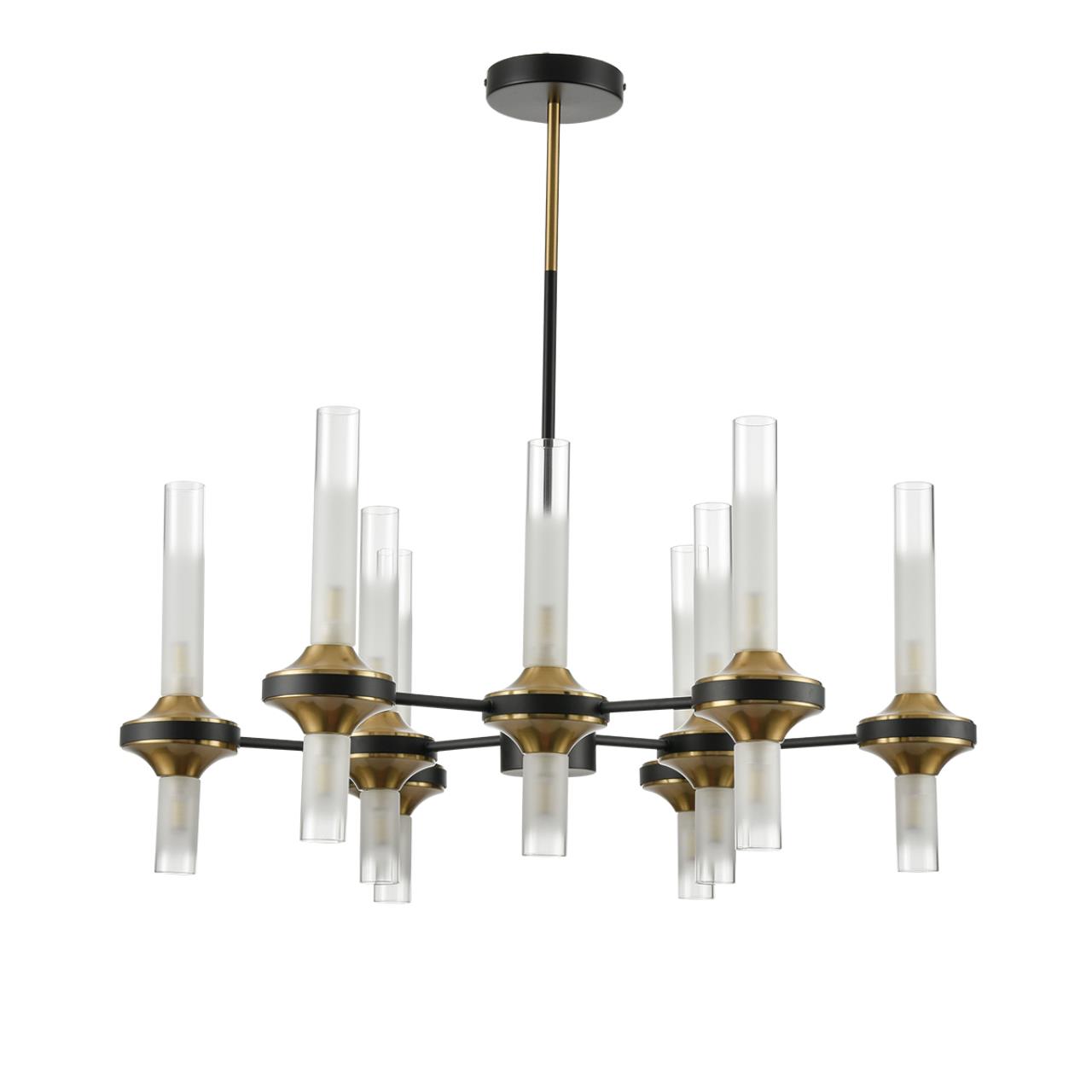 8112/18 NEOCLASSI LN25 26 черный/бронза/прозрачный, металл/стекло Люстра потолочная G9 18*30W 220V TAMARESA