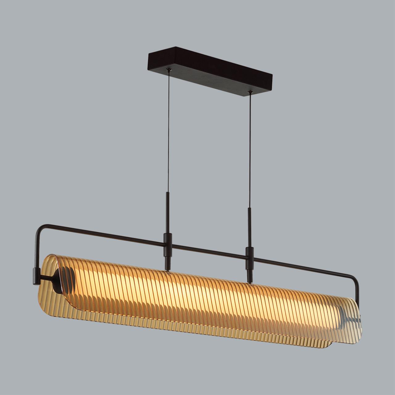 5056/35L L-VISION ODL24 457 черный/янтарный/металл/стекло/акрил Люстра LED 35W 3000К LINER — изображение 5