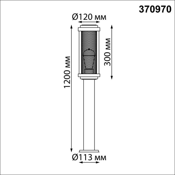 370970 STREET NT24 черный Светильник ландшафтный E27 max 25W K IP54 220-240V MATRIX — изображение 4